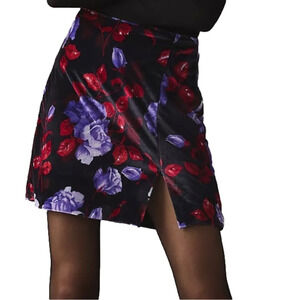 Maeve for Anthropologie Velvet Mini Skirt size  12